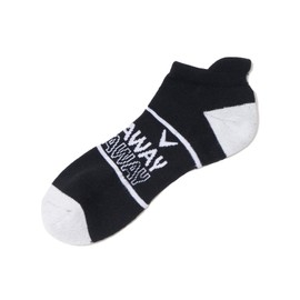 Callaway C24193102 Men's Ankle Socks, Antibacterial, Deodorizing, Line Logo Pattern, Functional Material EZ DRY/Golf Socks,, 1010_Black