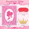 QISOLIY Pin The Crown on The Princess Party Game, Pink