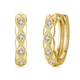 Black Earrings 925 Sterling Silver Black Hoop Earrings Punk Style Minimalist Black Jewellery Gift for Men and Women, Sterling Silver