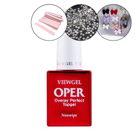 classic nail Viewgel New Oppa Top Gel 10ml + 30 parts Non-wipe nail art material / 뷰젤 뉴 오빠 탑젤 10ml+파츠 30개 논와이프 네일아트 재료