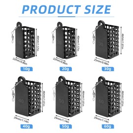 Feeder for Fishing 10/20/30/40/50/60g Accessories Basket Fishing Accessories Fishing Accessories Fishing Carp Inline Carp Fishing Groundbait Round Metal Feeder Assembly Bait Basket Fishing Feathers