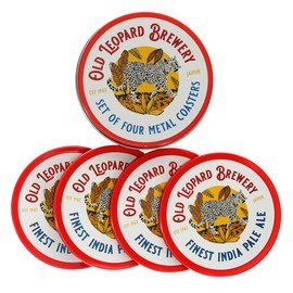 Metal coasters - Old Leopard Brewery (set of 4)