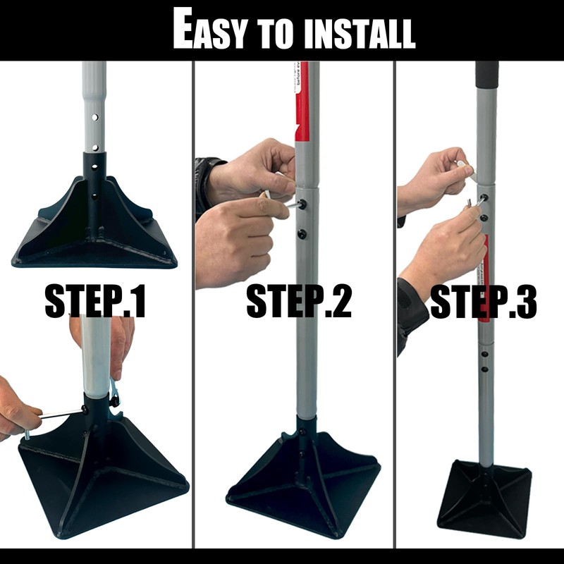 Heavy Duty Steel Tamper 8"x8" with 48 inch Handle and