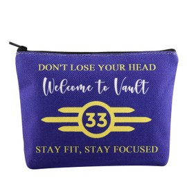 Vault 33 Makeup Bag Vault Tech Gifts Don't Lose Your Head Stay Fit Stay Focused Welcome to Vault 33 Zipper Pouch (33 UK)