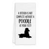 FIicy Poodle Gifts Kitchen Towels, Poodle Dog Owner Lover Gifts