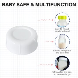 Pack of 10 Travel and Storage Lids for Dr Brown Narrow Baby Bottles, Replacement Caps Compatible with Dr. Browns