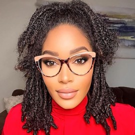 VOOGLAM Cat Eye Reading Glasses For Women Anti Blue Light UV Eyestrain Readers Eyewear Trudie GOP153479-04 2.25X Strength