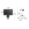 DM9 7'' LCD Digital Microscope 1200X, 1080P Coin Microscope Magnifier,