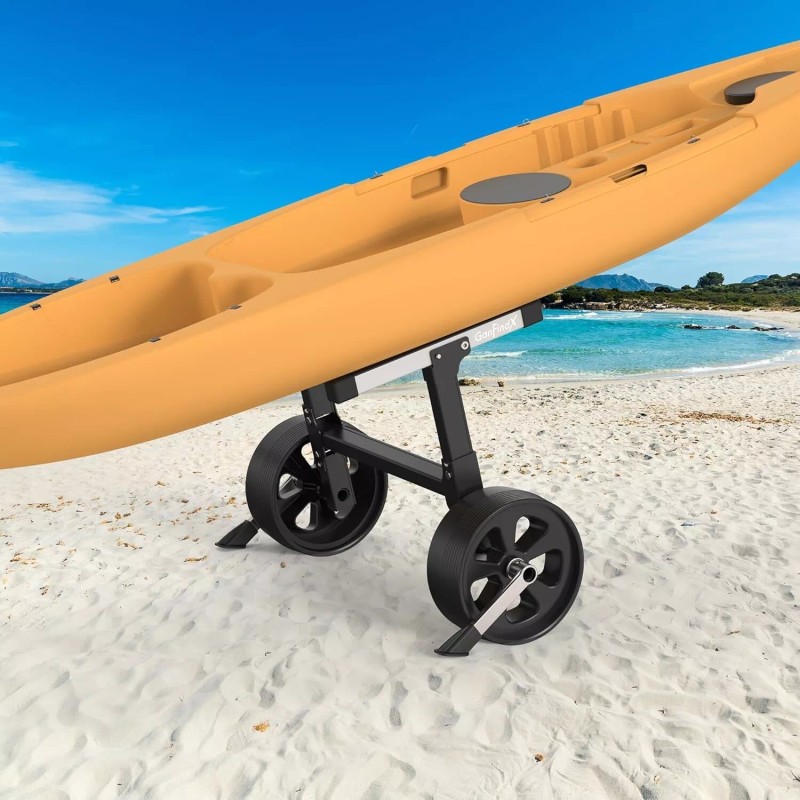 GanFindX Upgraded Foldable & Aluminium Kayak Cart Dolly Equipped with