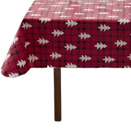 Serafina Home Flannel Backed Vinyl Tablecloth 52" x 70" Reusable
