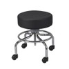 Drive Medical Round Stool with Wheels, Black