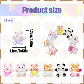 WELANE 3D Nail Art Charms, 20 PCS Cute Bear Charms for Nail Decoration, DIY Crafts (7 Styles)