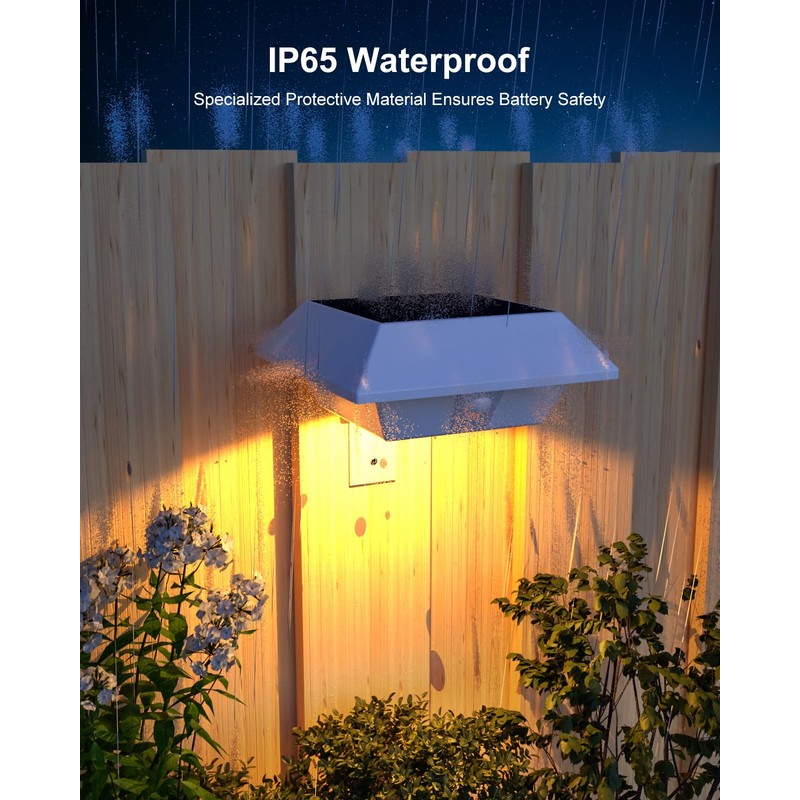 8 Pack Solar Powered Gutter Lights Outdoor Decorative Waterproof 12