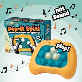 Lutz Mauder Pop Up Pop It Fidget Toy for Girls and Boys, Puzzle Game with Sound and Light, Astronaut