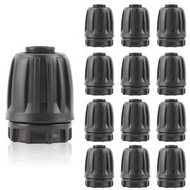 Kalolary 12Pcs 1/2 Inch Drip Irrigation Fittings End Plugs for 16mm Irrigation Tubing, Drip Line Goof Plug Connectors for Sprinkler Garden Lawn System