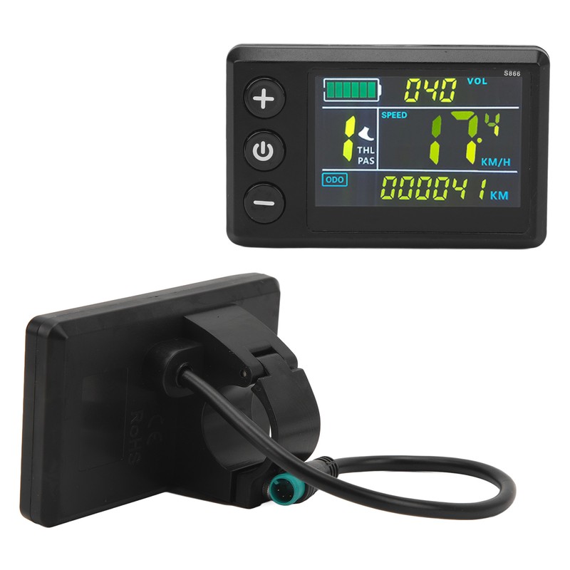Electric Bike LCD Display Meter ABS Waterproof LCD S866 Electric