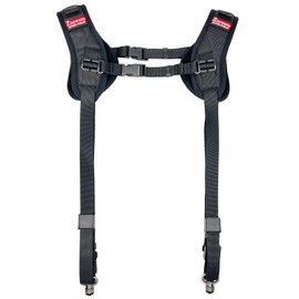 Camera Shoulder Double Strap Harness Quick Release Adjustable Dual Camera Tether Strap and Safety Tether for DSLR SLR Camera (Focus)