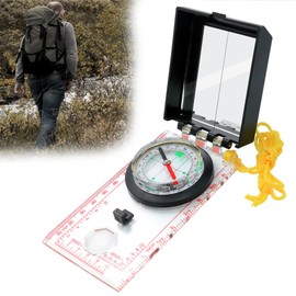 DXIA Kompass, Navigation Kompass, Kompass Outdoor Wasserdicht mit Schnur und Lupe, Wanderkompass Hochwertig, Multifunktioneller Handkompass für Camping, Wandern, Outdoor Abenteuer