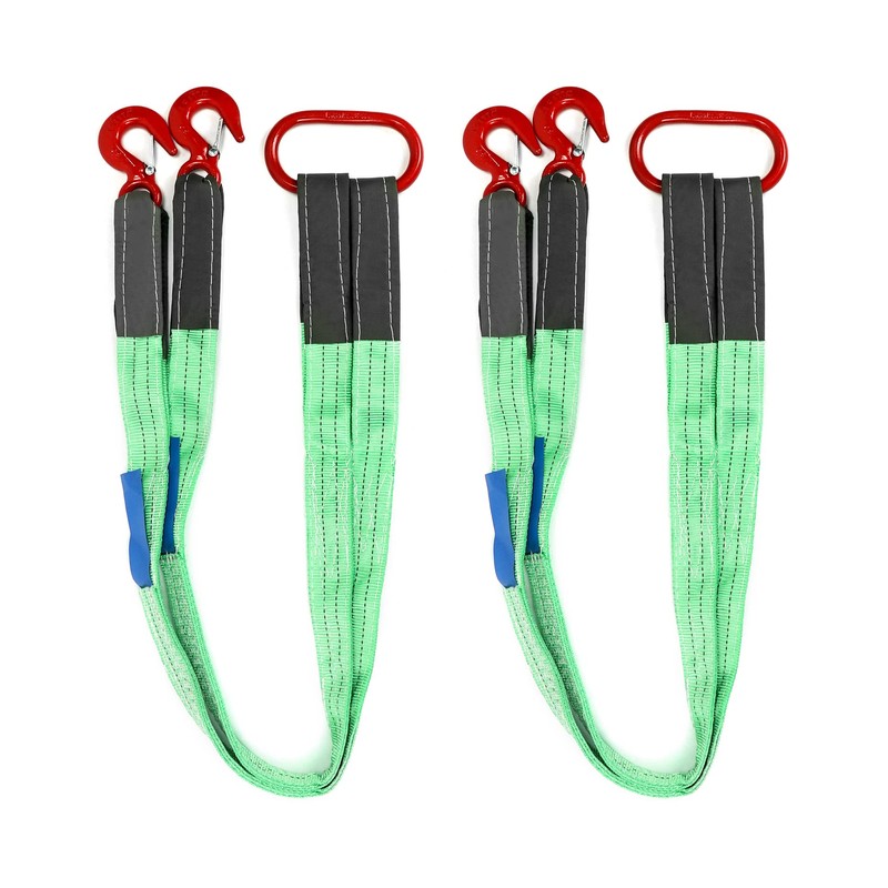 QWORK 2 Pack Two Leg Bridle Web Sling, 5Ft 6613lb