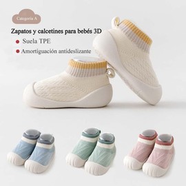 LXPWUMEI Zapatos calcetín para Bebe,Zapatos de Bebé Antideslizantes de Silicona,Puntera anticolisión,Primeros Caminantes,6-48 Meses(Rosa, Bebé, 13.5 cm, Medición, Sistema Tallas Calzado JP)