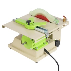 BANLICALI Mini Table Saw, 1380W Multi-Functional Tabletop Saw w/Cutting Blades, 500~7000RPM Infinitely Adjustable Speed Electric Rock Cutting Machine for Jade Cutting, Grinding, Polishing, DIY Making
