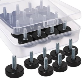 HNYYZL 1/4'' Thread Furniture Feet Levelers,24PCS Furniture Leveling Feet,Adjustable Furniture Feet Threaded Screw in,Table Leg Levelers,Furniture Glide Leveling