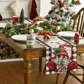 Hanwin Christmas Gnome Table Runner, 33 x 183 cm, Christmas Table Runner, Christmas Table Runner for Table, Christmas Table Runner (Christmas)