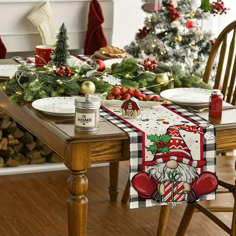 Hanwin Christmas Gnome Table Runner, 33 x 183 cm, Christmas
