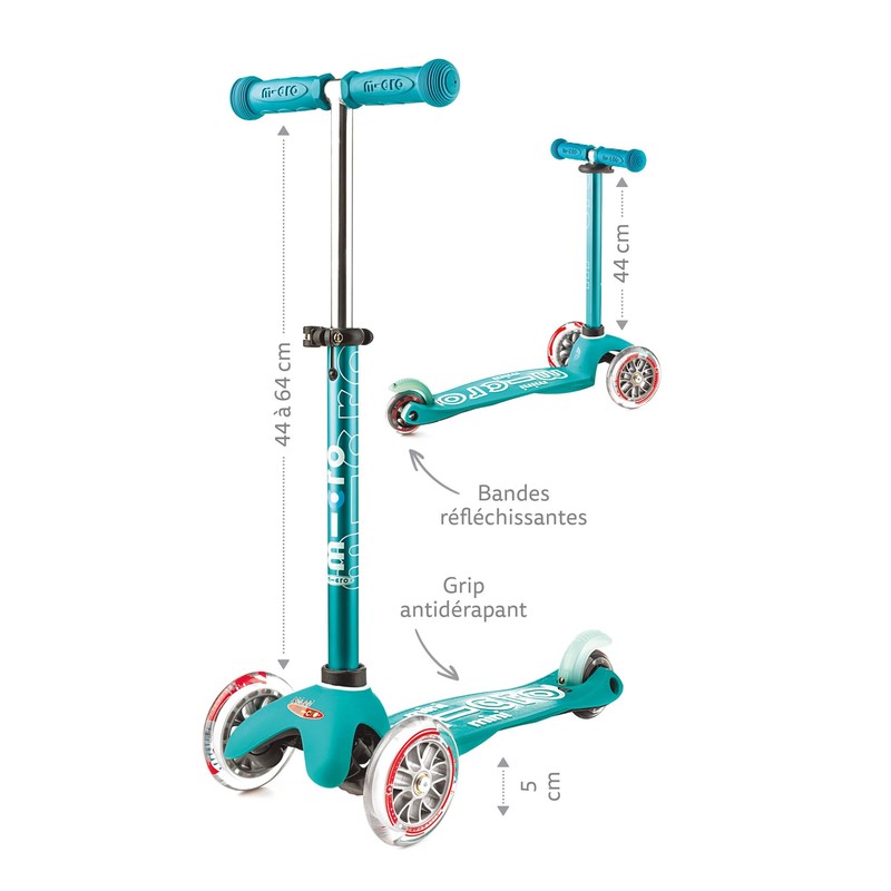 Micro Kickboard - Mini Deluxe 3-Wheeled, Lean-to-Steer, Swiss-Designed Micro Scooter