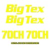 decals77 Big Tex Trailer 70CH Decal BigTex - Set of