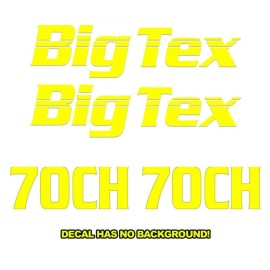 decals77 Big Tex Trailer 70CH Decal BigTex - Set of 4 Decals