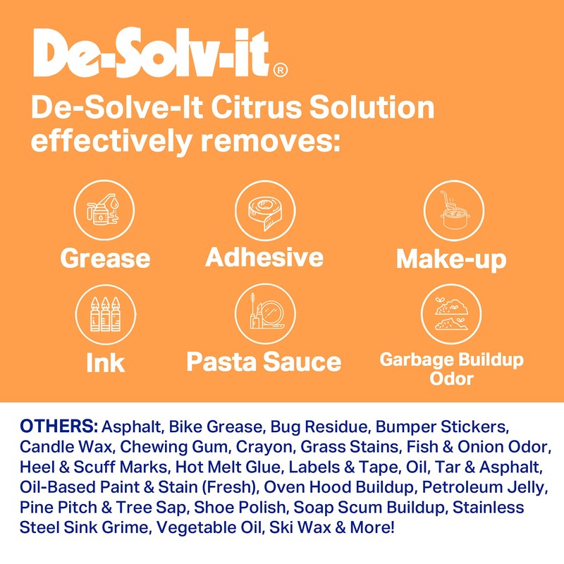 Orange-Sol De-Solv-It Citrus Solution - Odor & Stain Remover (2-Pack,