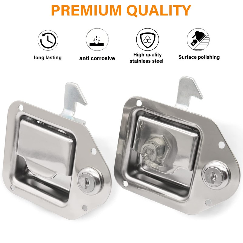 Tool Box Replacement Latch,2 Stainless Steel Truck Tool Box Latch