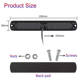 Teguangmei Emergency Warning Strobe Lights, Universal 2 Pack 24 LED 72W Flashing Surface Mount Red/Blue/Red Caution Construction Hazard Strobe Light Bar for Car Vehicle Truck Boat ATVs 12-24V