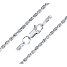 Italian Fashions 925 Sterling Silver Italian 1mm,1.2mm,1.4mm,1.5mm,1.6mm, 2.0mm Snake or Rope or Singapore Chain Crafted Necklace Strong - Lobster Claw or Spring Ring Clasp With Extra Clasp - Women -