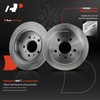 A-Premium Front Vented & Rear Solid Disc Brake Rotors +