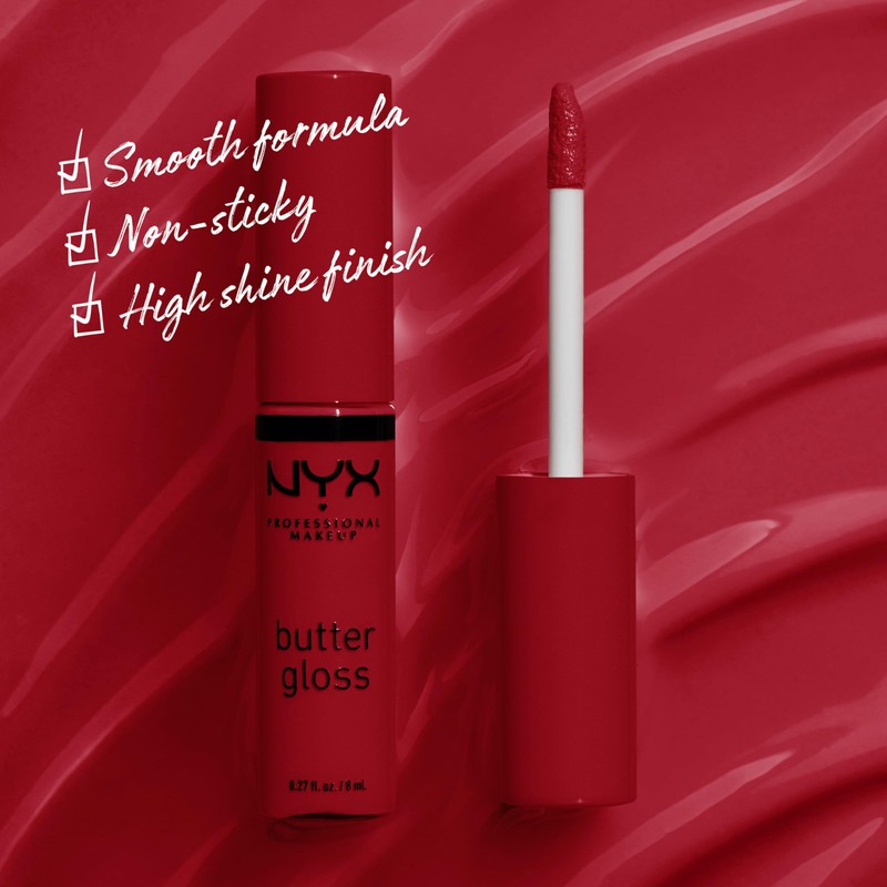 NYX PROFESSIONAL MAKEUP Butter Gloss, Non-Sticky Lip Gloss - Rocky