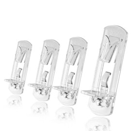 Jamiikury 16pcs Locking Shelf Pins – 6.9mm Cabinet Shelf Pegs, Clear Plastic Shelf Clips for 3/4" Thick Board