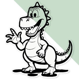 Extra Large 460mm 'Goofy Dinosaur' Transparent/Clear Sticker Decal for Windows/Cars/Walls (DC00125751)