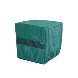 Covermates Square Firepit Cover - Light Weight Material, Weather Resistant, Elastic Hem, Fire Pit Covers, Square 24W x 24D x 18H, Green