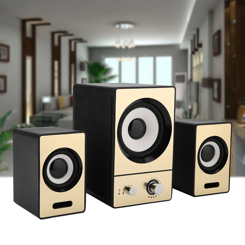 SADA 2.1 Stereo Surrounding Computer Laptop Speakers Clear PC Speakers