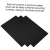 Ipetboom 3pcs Anodized Aluminum Plaques Black Metal Plate Blanks for