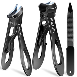 Toenail Clippers for Men Thick Nails,Slanted Curved Ingrown Nail Clippers for Seniors Heavy Duty Toe Nail Clippers with Wide Jaw Opening Fingernail Clippers Nail Cutter with Long Handle for Women