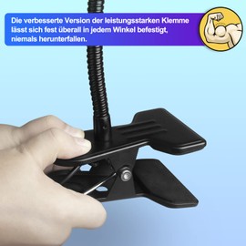 5 Fache Vergrößerung LED Lupenleuchte mit Klemm mit Smart Touch Dimmbaren Einstellungen für Handwerkliche Lesen Arbeit Nähen Hobbys Sehschwäche