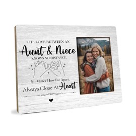 XDFVL Niece Gifts from Auntie, Aunt Picture Frame, Aunt and Niece Gifts, The Love Between an Aunt and Niece, Wall & Tabletop Picture Frames, Photo Frame 4x6