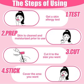 Hoyecl Facial Myofascial Lift Tape Face Lift Tape Face Toning Belts Anti Wrinkle Patches Anti Freeze Stickers Neck Lift Tape Unisex For Firming and Tightening Skin 2.5cm*5m(Pink)