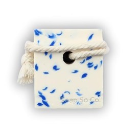 Soap So Co. Soap On a Rope, Azure - Patchouli, Grapefruit and Sandalwood Scent, Ultra Moisturizing, Rich Lather, Vegan, Paraben free, Cruelty free, Made in Canada, 180g