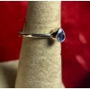 Natural Creations sterling silver stackable ring Size 7 Tanzanite Faceted