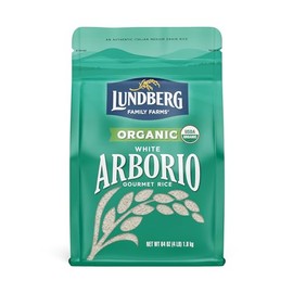 Lundberg Organic Arborio Rice, Rich Flavor, Creamy Texture, Perfect for Risotto, Rice Pudding & Soups, Pantry Staple, Sustainably Farmed, Gluten-Free, Non-GMO, Vegan, 4 lbs.