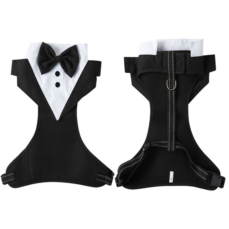 OrganiMax Dog Harness No Pull – Adjustable Bow Tie and